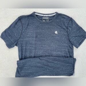 Express Heathered Navy Crew Neck Tee